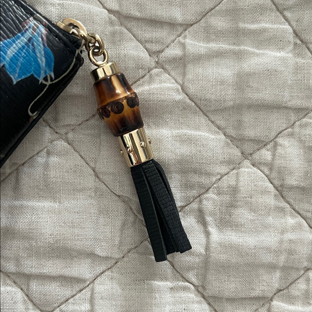 Gucci Black Leather Floral Multicolor Botanical Print Clutch - Picture 2 of 13